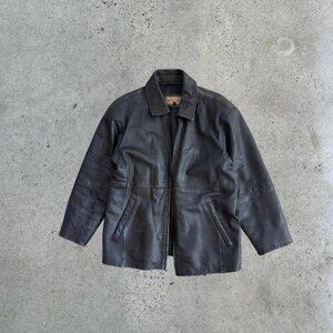 Vintage distressed leather jacket